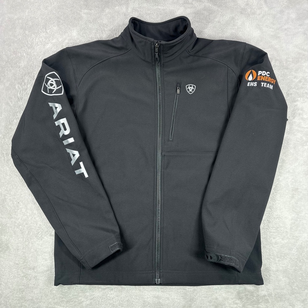 Ariat Softshell Jacket Mens Medium Black Wind Wat… - image 1